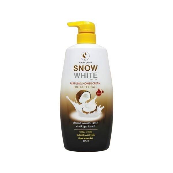 بيوتي كوين سنو وايت كريم استحمام معطر بخلاصة جوز الهند 847 مل