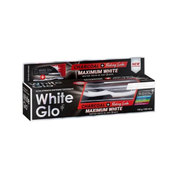 معجون اسنان وايت جلو بالفحم وصودا الخبز 100 مل