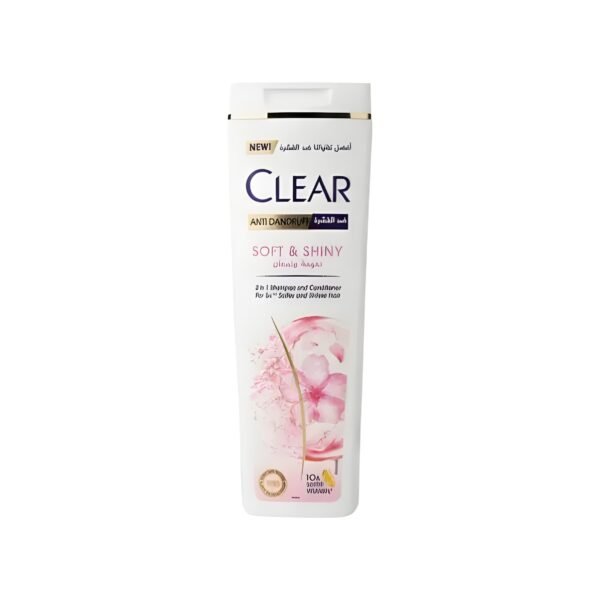 شامبو وبلسم كلير 2 في 1 نعومة ولمعان 400 مل